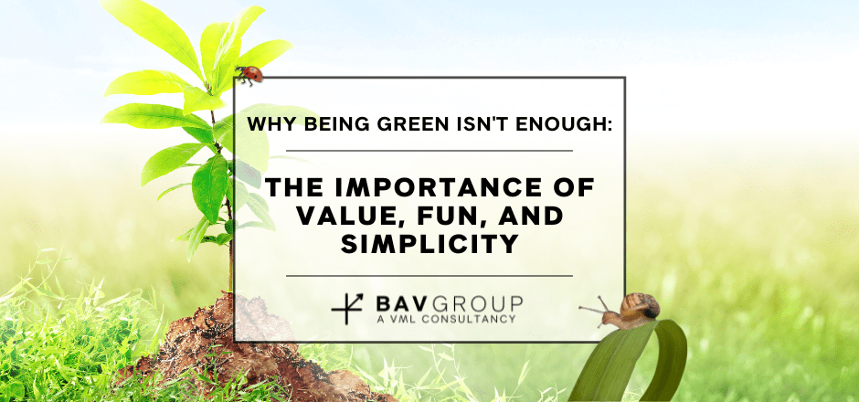 Why Being Green Isn't Enough: The Importance of Value, Fun, and Simplicity