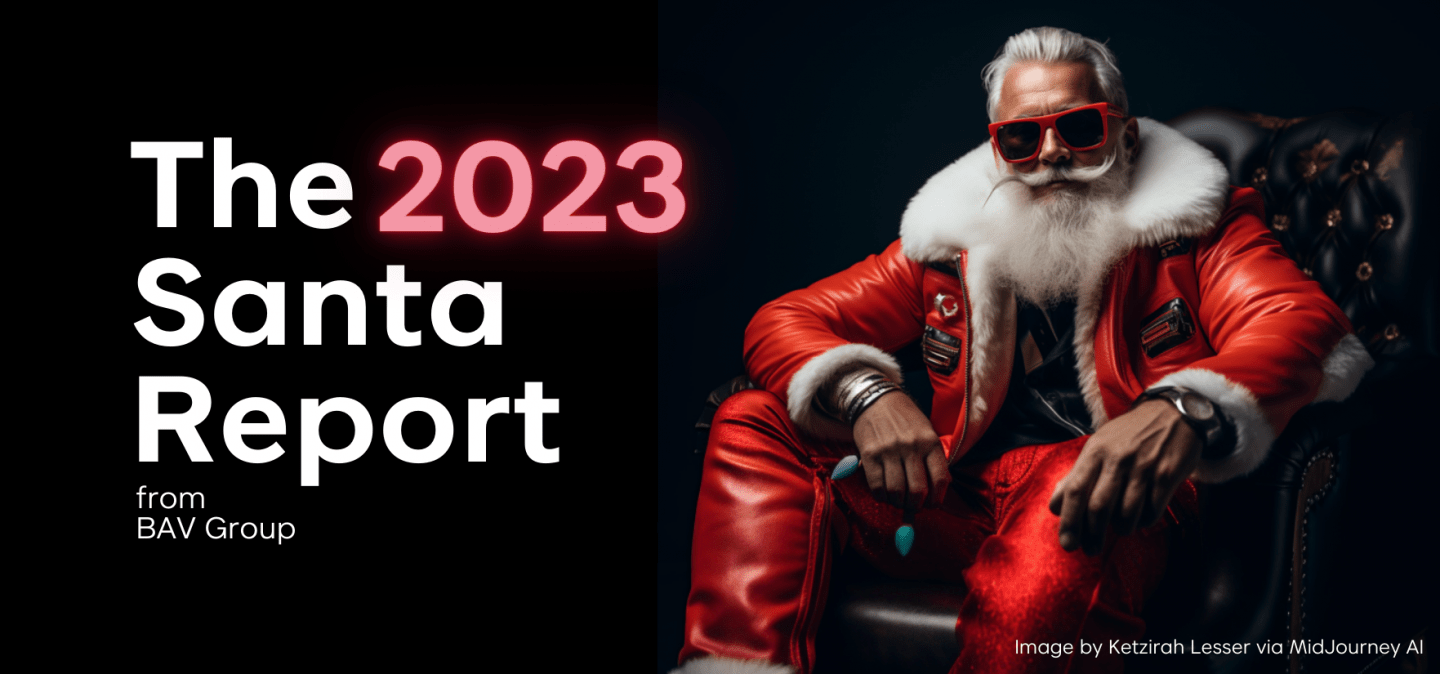 The Santa Report, 2023 | Hipster Santa sitting in a chair